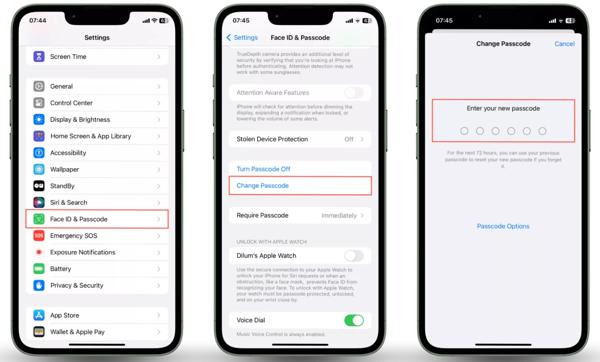 Cambia la password