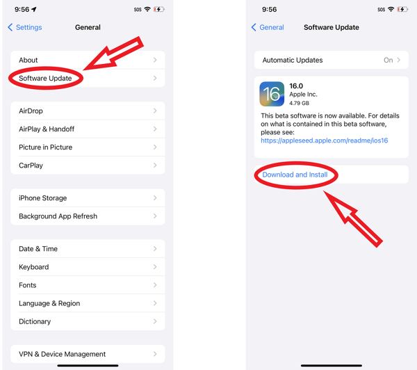 Aggiorna iOS