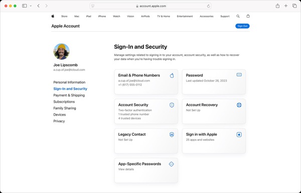 Schimbați parola iCloud online