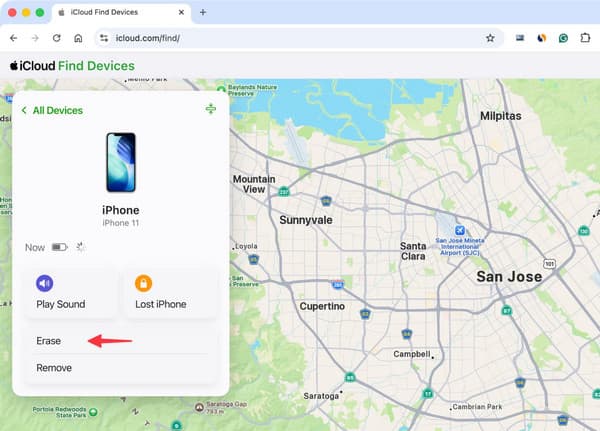 Effacer l'iPhone iCloud