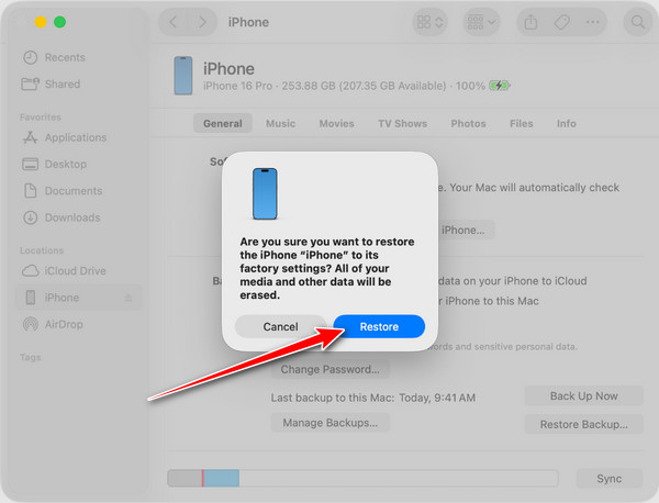 Restaurer iPhone iTunes
