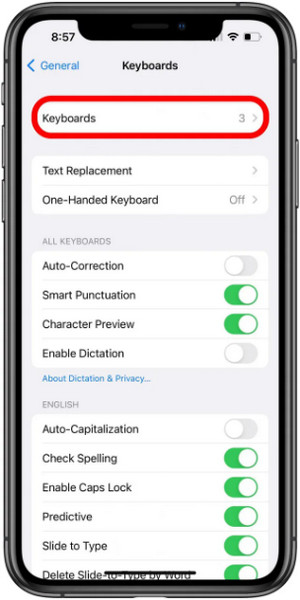 iOS键盘