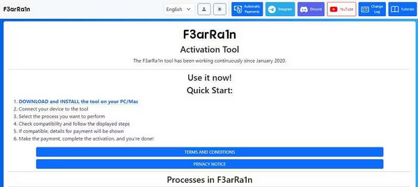 F3arra1n 用户界面