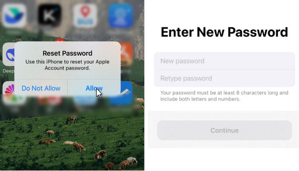 Reimposta la password dell'account Apple