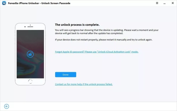 iPhone 解鎖工具指南－解鎖完成