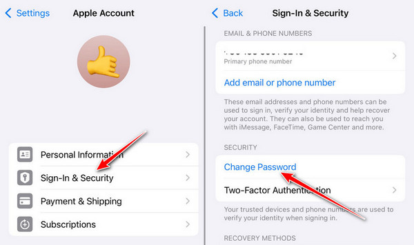 Change iTunes Password