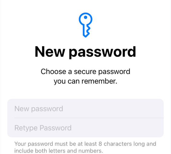 Set a New iTunes Password