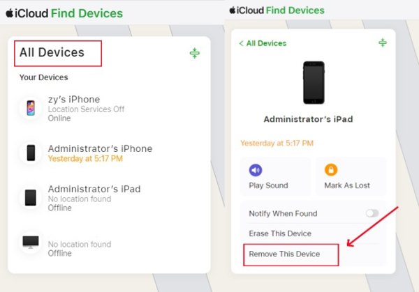 Disable Activation Lock iCloud