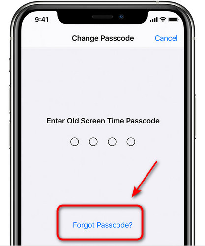 Resetiranje šifre za Vrijeme upotrebe zaslona putem Apple ID‑ja