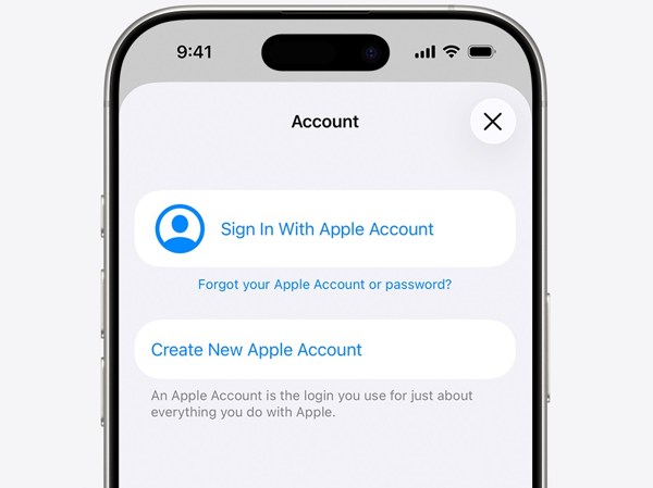 บัญชี Apple บน App Store
