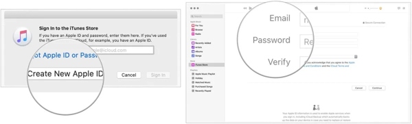 บัญชี Apple ใหม่สำหรับเพลง