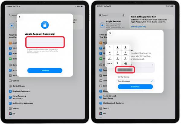 ตั้งรหัสผ่าน iPad