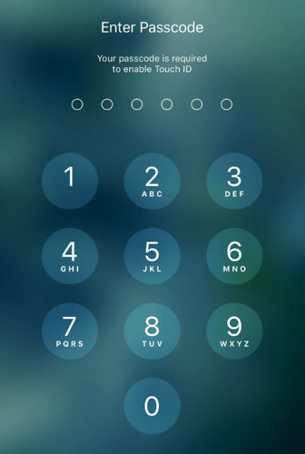 กรอกรหัสผ่านเพื่อเปิดใช้ Touch ID