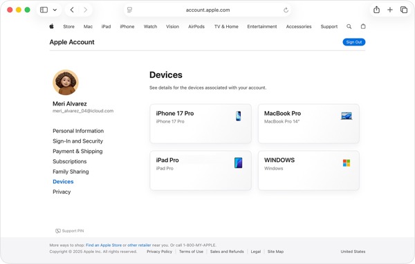 Apple ID beheren online