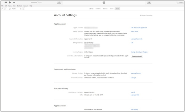 Apple ID beheren pc