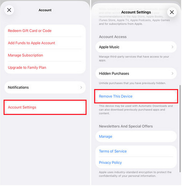 Usuń urządzenie Apple Music
