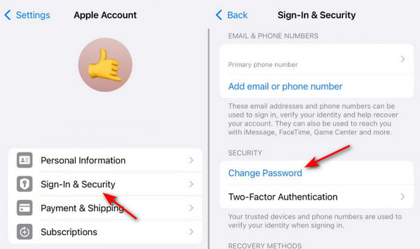 更改 iPhone 密碼