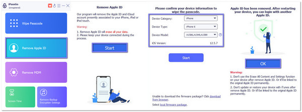 iMypass iPassgo إلغاء ربط معرف Apple من iPhone بدون كلمة مرور