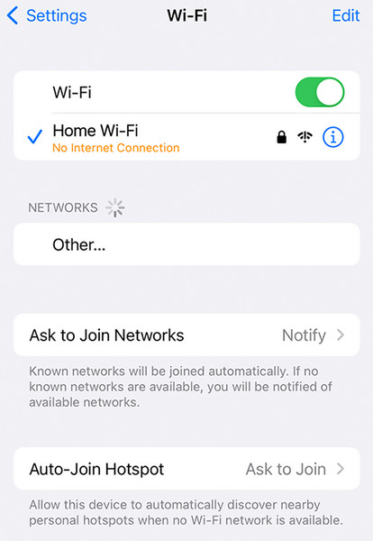 Verificați internetul