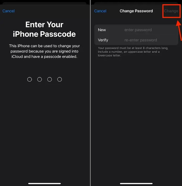 Tilbakestill Apple ID-passord på iPhone