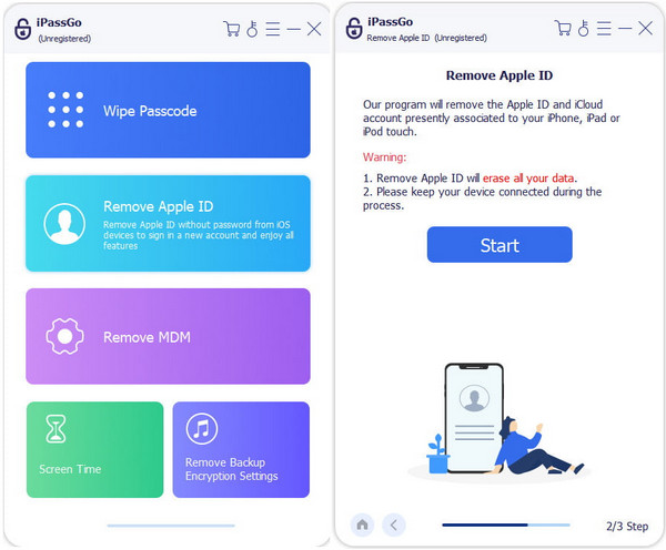 iPassGo‑käyttöliittymä