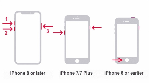 iPhone को बलपूर्वक पुनः प्रारंभ करें