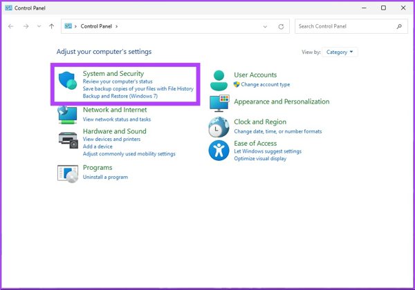 コントロールパネル