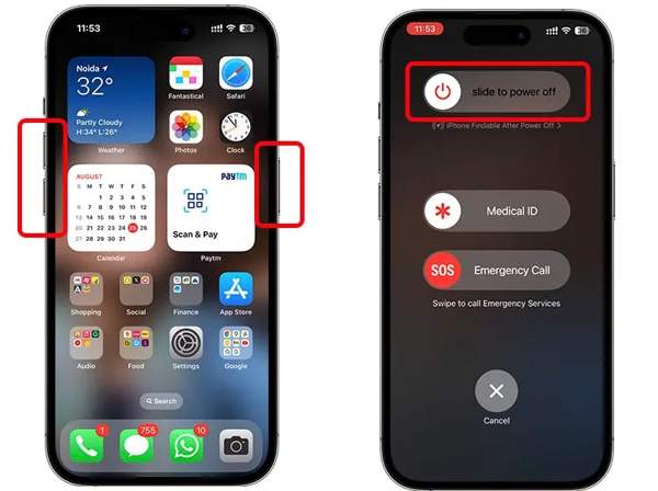 iPhoneを再起動する