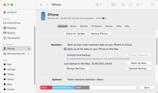 Sigurnosna kopija Findera