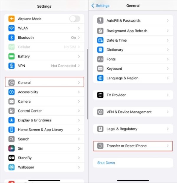 Transfer sau resetare iPhone