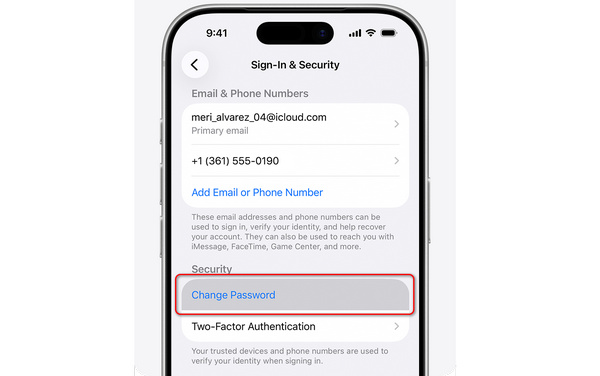 Modifica ID Apple in Impostazioni