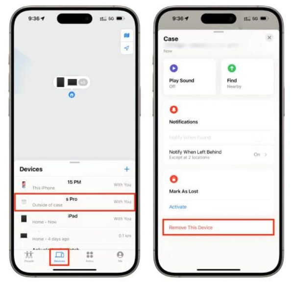 Eliminar los Airpods de tu Apple ID con el iPhone