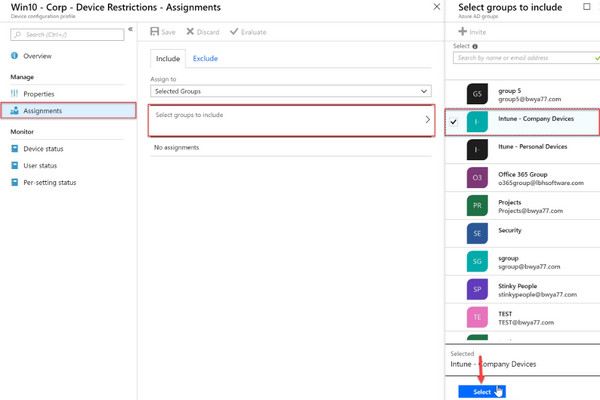 Assign Policy to Group