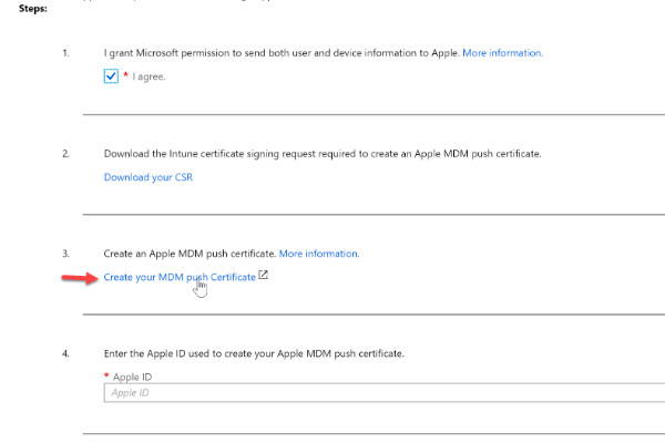 Create MDM Push Certificate