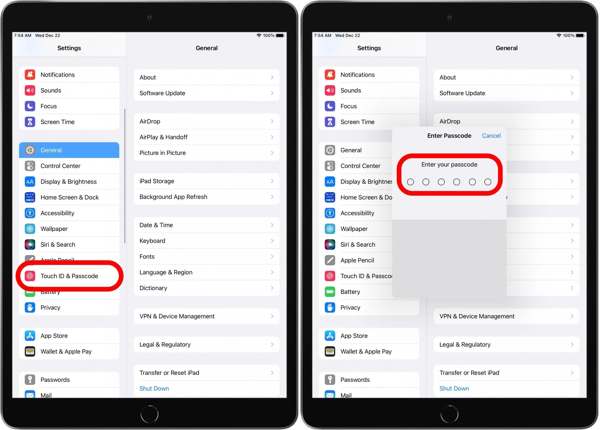 Touch ID Passcode