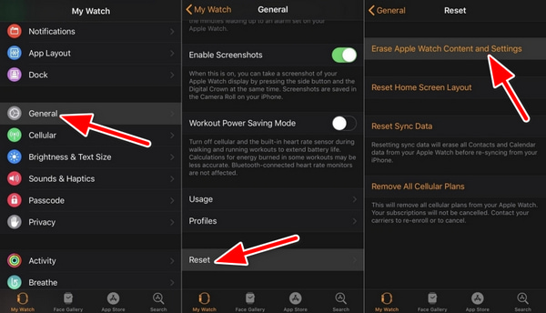 Reset Apple Watch Via iPhone