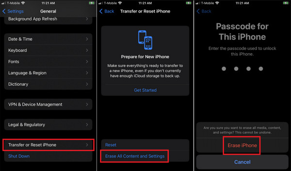 Atinge butonul Șterge iPhone