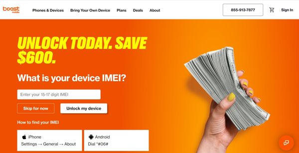 Odblokowanie Boost Mobile