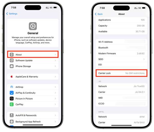Sprawdź blokadę iPhone’a
