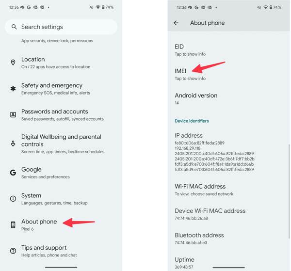 Tetapan IMEI Telefon
