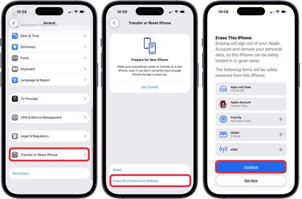Tetapkan semula iPhone