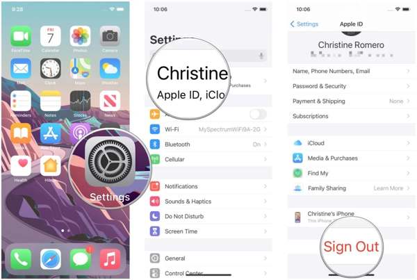 ออกจากระบบ iCloud