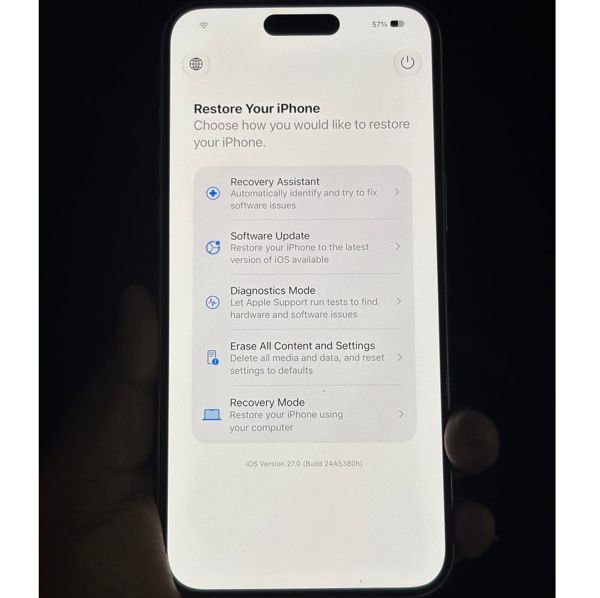 リカバリーモード iOS27