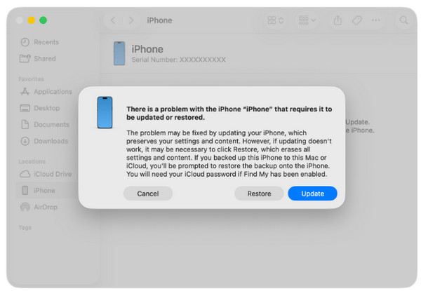 点击“恢复”按钮