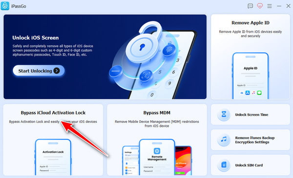 Choose Bypass iCloud Activation Lock Mode