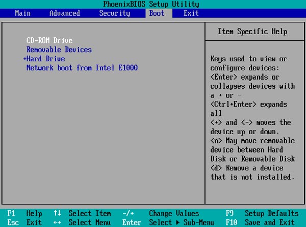 Boot menu windows