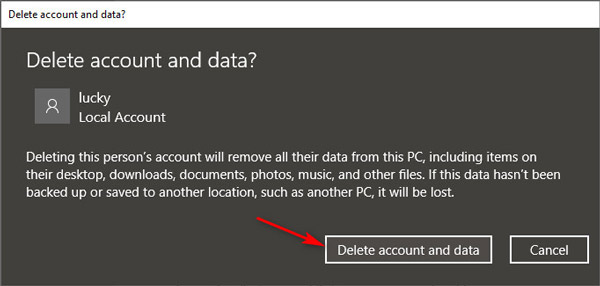 Delete Admin Account and Data
