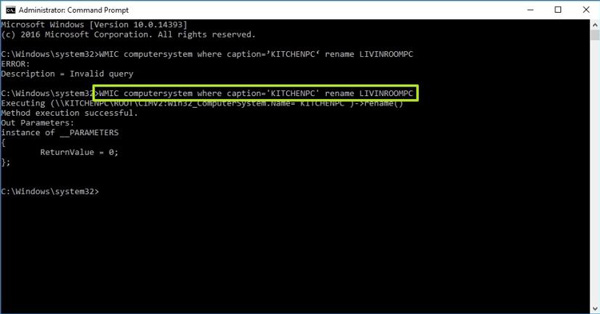 Rename PC Command Prompt Windows 10