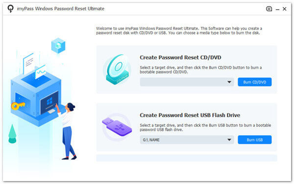 imyPass विंडोज पासवर्ड रीसेट चलाएँ