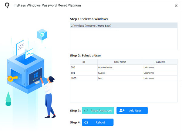 Resetujte heslo systému Windows